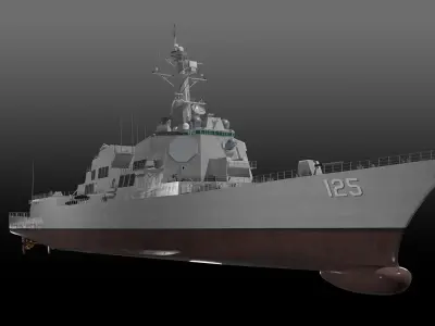 USS Jack H Lucas - Arleigh Burke Flight III 3D model