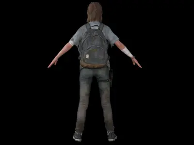 Ellie Williams The Last of Us Part 2 Low-poly 3D model