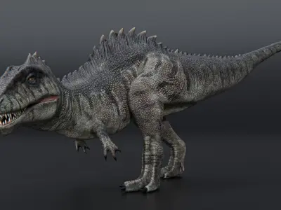 Monster Giganotosaurus Dinosaur Low-poly 3D model