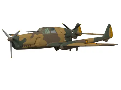 fokker D XXIII 3D model