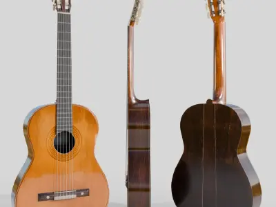 Classical Guitar - Game Ready 3D model