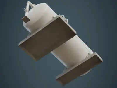 Industrial Gas Tank 5A Low-poly 3D model