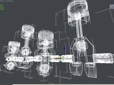 piston Low-poly 3D model