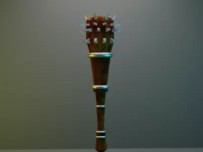 Bit for games about the middle ages Low-poly 3D model