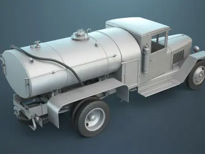 ZIS-5 Fuel Tank High-Poly 3D model