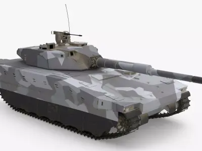 CV90 120T Low-poly 3D model