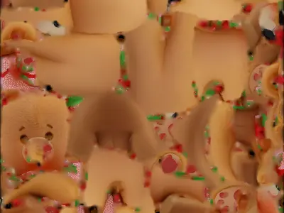 Christmas Teddy Bear 3D Model Adorable Holiday Gift Low-poly 3D model