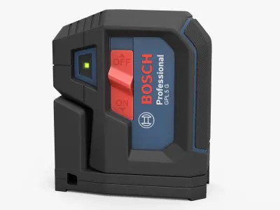 Bosch Professional Alignment Laser Tool Black Blue 3D model