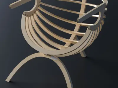 Wood Chair Free 3D model order