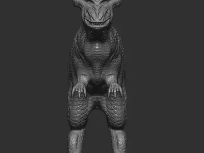 Dino Creature High And Low Poly Free low-poly 3D model