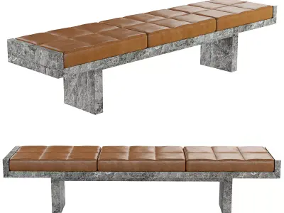 Marble Bench Ever Free 3D model