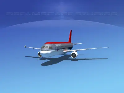 Airbus A320 LP Northwest Airlines Low-poly 3D model