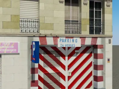 Building residential Low-poly 3D model