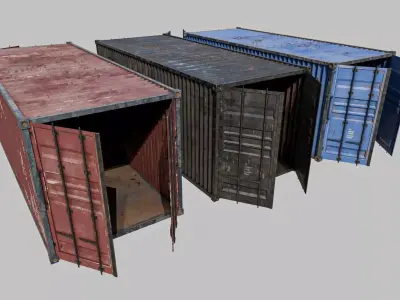 Container shipping Low-poly 3D model