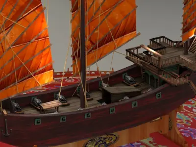 Chinese Junk ship 3D model
