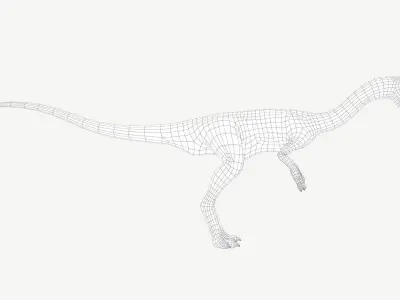 Coelophysis dinosaur Low-poly 3D model