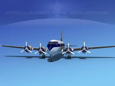 Douglas DC-4 Icelandic Loftleidir 3D model