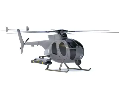 Boeing AH-6i Light Attack - Recon Helicopter - THE ANGRY BIRD - Low-poly 3D model