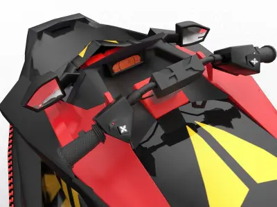 Jet ski 01 Low-poly 3D model