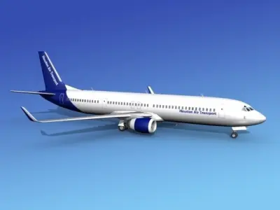Boeing 737-900ER Houston Transport 3D model