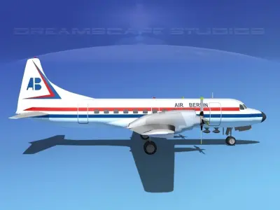 Convair CV-580 Air Berlin 3D model