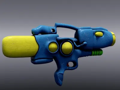 Watergun Low-poly 3D model