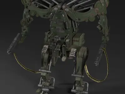 Robot Sci-Fi Machine APU Matrix Low-poly 3D model