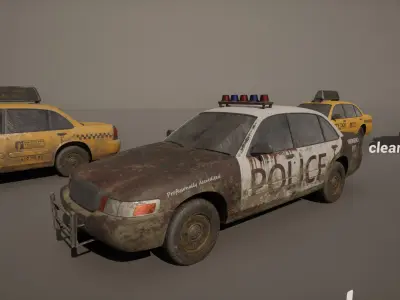 Vehicle Pack Low-poly 3D model