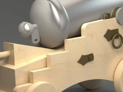 3D Naval Cannon ball Antique  higth quality  3D model