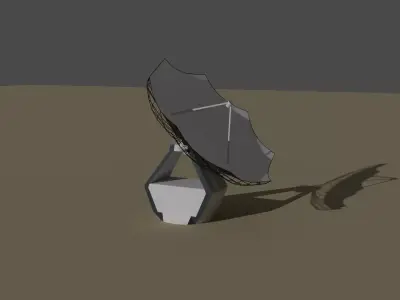 VSR Radio Telescope Free low-poly 3D model