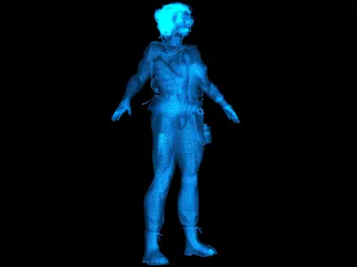 African American Female Military Soldier 3D model