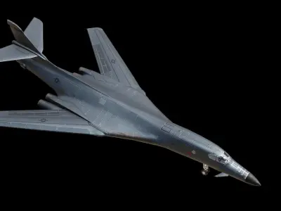 Rockwell B-1 Lancer Heavy bomber Low-poly 3D model
