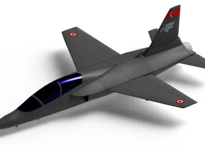 Hurjet Aircraft - TurkishAerospace 3D model