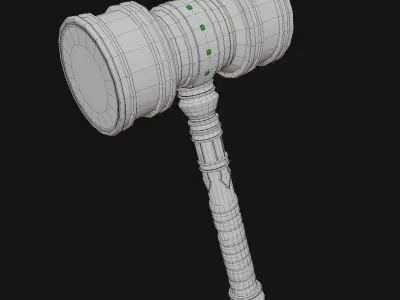 Legendary hammer Low-poly 3D model