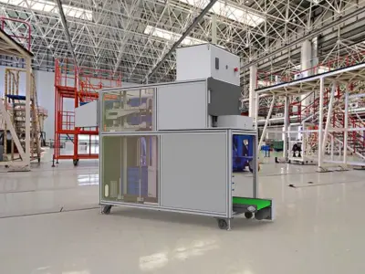 Stacking box feeding machine 3D model