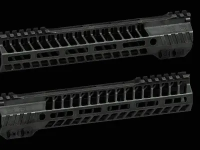 SLR Rifleworks HELIX M-LOK Handguard Low-poly 3D model