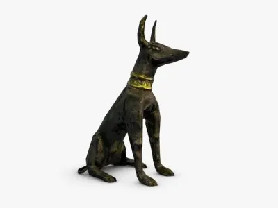 Anubis Guardian Low-poly 3D model