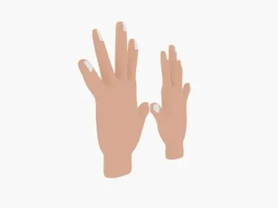 Cartoon Hand Low-poly 3D model