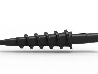 Extruder conical screw 3D model