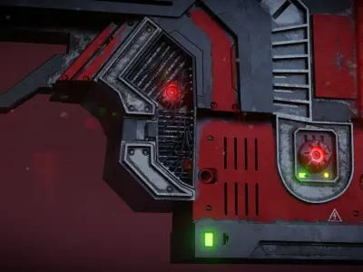 Sci-fi Heavy Handgun 3D model