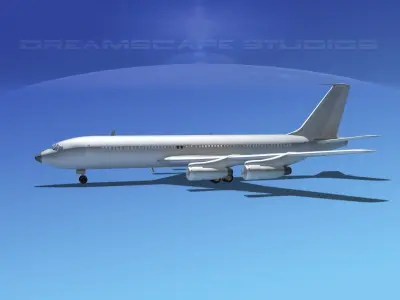 Boeing 707 Bare Metal 3D model