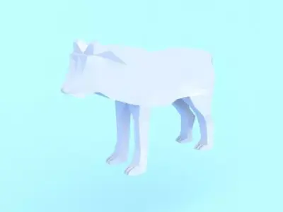 Low poly wolf origami Free low-poly 3D model