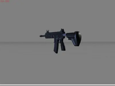 HK416 M4 Low-poly 3D model