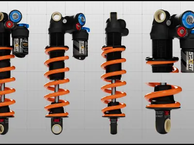 Shock Absorber N1 Low-poly 3D model
