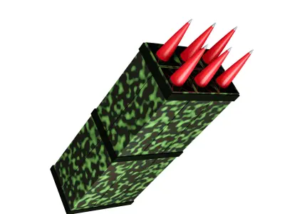 Manufacture and 3D modeling of a rocket 3D blender Low-poly 3D model