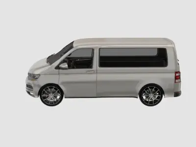 Volkswagen Transporter T6 Low-poly 3D model