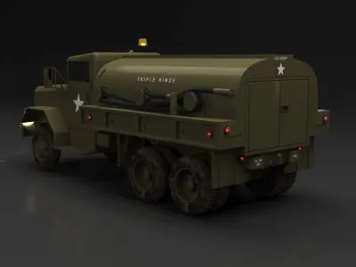 M49A2C Fuel Servicing Truck - M49 Fuel Truck 3D model