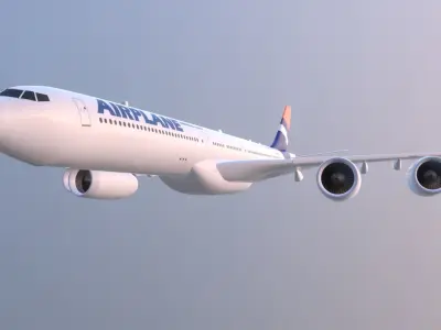 Airplane Generic Commercial Low-poly 3D model