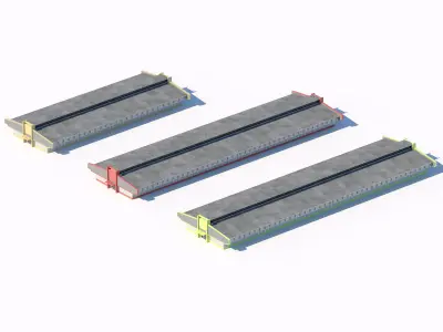 Industrial warehouse building model 3D model