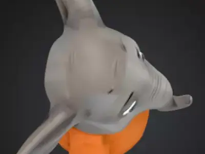 Elephant Buddy Low-poly 3D model